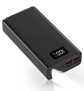 THOUSTA LCD잔량표시 멀티단자 QC3.0 PD 22.5W 고속충전 대용량 보조배터리 30000mAh, 블랙, T823