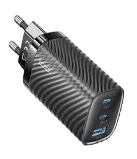 Toocki 65W GaN 3포트 PPS PD.3.0 멀티 c타입 초고속 충전기, 블랙, 1개