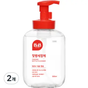 비앤비 젖병세정제 거품형 리뉴얼, 550ml, 2개