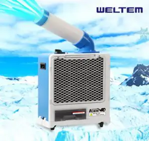 웰템 산업용 이동식에어컨 WPC-1700 업소용 식당 주방 공장 창고 사무실 야외 차박 캠핑 소형 에어컨 1구 5평형