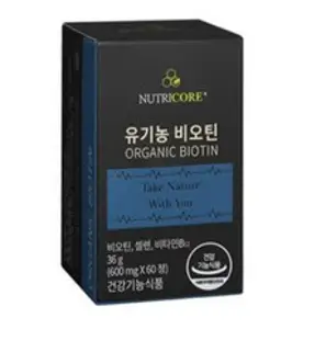 뉴트리코어 유기농 비오틴, 60정, 2개