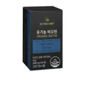 뉴트리코어 유기농 비오틴, 60정, 3개