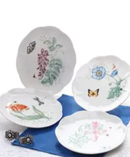 레녹스 버터플라이 메도우 ACCENT PLATE 4종세트, 1세트, 접시 4p