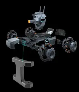 DJI 메카 마스터 로보마스터 S1 인공지능 프로그래밍 로봇 대회 카메라 원격 제어 자동차, DJI메카마스터 S1스탠다드세트(사전설치버전)