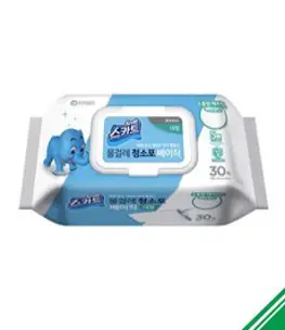 스카트 물걸레 청소포 베이직 대형 30매 x4개, 단품