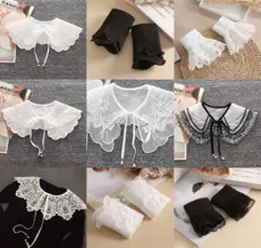 여성 스타일링 패션 포인트 아이템 페이크 넥 카라