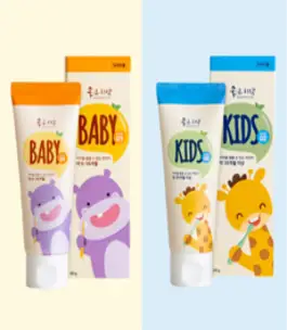 닥터초이스 천연 무불소 저불소 유아 아기 어린이 키즈 베이비 치약 60g, KIDS 치약(36개월 이상) + 여행용치약 1개증정