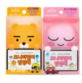 [카카오 방향제] 아우라 큰얼굴 페이스 차량용 통풍구 4ml X 2개 라이언 어피치, 단품