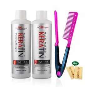 Magical Treatment Free comb 120ml 매직 마스터 케라틴 포르말린 헤어 트리트먼트 120ML 정화 샴푸 케어 세트 모발