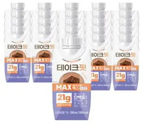 테이크핏 내몸에 핏한 단백질 플랜 맥스 초코맛 음료, 250ml, 24개