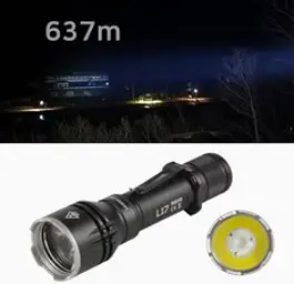 에이스빔 L17 초장거리 컴팩트 LED 후레쉬 사냥 전술, 후레쉬 단품, 추가구성 없음, 화이트