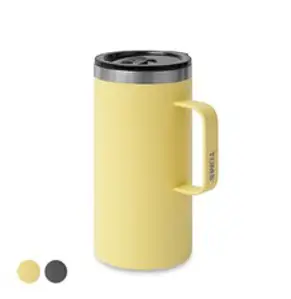 텀스 허니비 스테인레스 머그컵 550ml, 허니옐로우, 1개