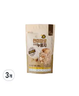현미찹쌀 수제 누룽지, 400g, 3개