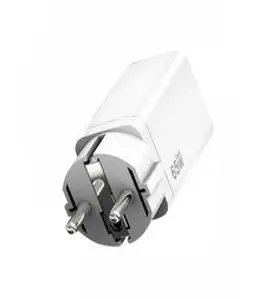고부기 65W pd 접지형 PPS 3포트 C타입 USB 초 고속 핸드폰 멀티 미니 충전기 어댑터, 화이트, 1개