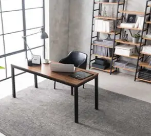 미즌하임 루디 컴퓨터 책상 1200 1400 1600 1800 철제 테이블 게이밍 데스크, 화이트