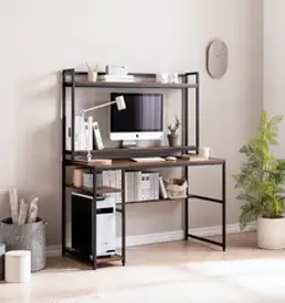 코세드 루디 선반 책상 1250사이즈, 블랙