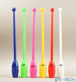 니스포 리듬체조곤봉 주니어 36cm 멀티컬러 리듬체조, 블랙ㅣ핑크 주니어곤봉멀티