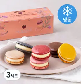 프리미엄 저당 꼬랑지 마카롱 6구 세트 (냉동), 120g, 3세트