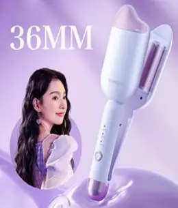 keka 물결펌고데기 물결웨이브 고데기 볼륨 온도조절 에그롤 라면머리, 핑크, keka-4083(32mm)