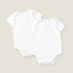 유니프랜드 베이직 5부 슬럽싱글 반팔 바디슈트 2p