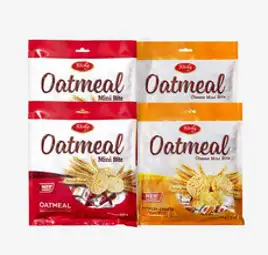 오트밀 미니바이트 250g 2봉+치즈맛 220g 2봉 (총 4봉), 4개