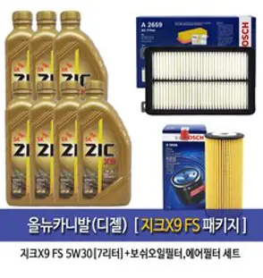 [캐스트롤 GTX 5W30] 올뉴카니발/더뉴카니발 합성엔진오일 패키지 세트, 1개