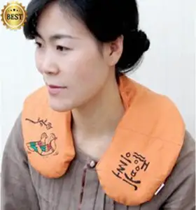 들꽃잠 원앙 어깨 찜질팩 냉 온 팥 복부 찜질 허리 친환경 어깨결림 생리통 배앓이, 주항색 행복으로