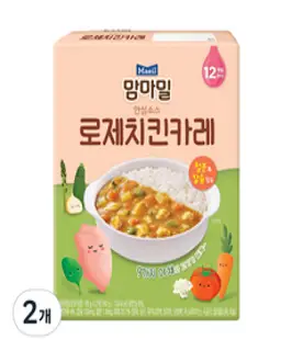 맘마밀 안심소스 로제치킨카레 2p, 2개