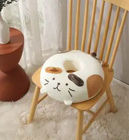 부끄부끄냥이 산모 임산부 도넛방석, 화이트