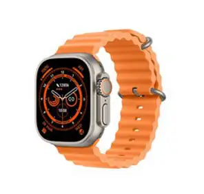49mm X8 울트라 Smartwatch 블루투스 통화 NFC 2.08 인치 방수 피트니스 시계 무선 충전 스마트 워치 남성, 01 orange