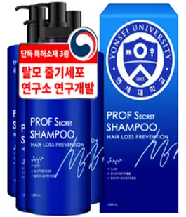 연세대학교 탈모 줄기세포 연구소 개발 3종 특허 기능성 탈모 샴푸 프로프 시크릿 샴푸, 1L, 4개