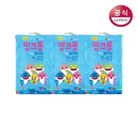 [토디앙] 핑크퐁 밴드 기저귀 중형 공용 60매x3팩
