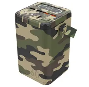 SUOSER 보조배터리 야외 여행 차박 캠핑용 대용량 보조배터리 LED조명 100000mAh 휴대용 일체형 보조배터리 파워뱅크, 화이트 50000mAh