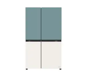 LG전자 디오스 오브제컬렉션 양문형 냉장고 메탈 832L 방문설치, 클레이민트(상단), 베이지(하단), S834MTE10