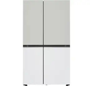 [색상선택형] LG전자 디오스 오브제 컬렉션 양문형 냉장고 메탈 방문설치, 그레이(상단), 화이트(하단), S634MGW12Q