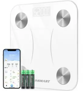 가정용인바디체중계 스마트 디지털 기계식 INSMART-스마트 체중 균형 체중계 스마트 욕실 디지털 BMI 체지, 02 White, 한개옵션1