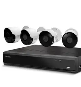 캠플러스 200만화소 뷸렛 CCTV 카메라 실외용 4p + 4채널 녹화기 세트, CPB-201(카메라), CPR-450(녹화기)