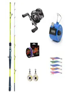 쭈꾸미낚시대 풀세트C180 C160 로드 문어 갑오징어 릴 합사 카운터 사은품 증정, 160베이트대+릴(우핸들)+사은품