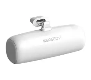 스피디 일체형 미니 도킹 보조배터리 아이폰, SPE-B2PA5GPQ8P(8핀), 화이트