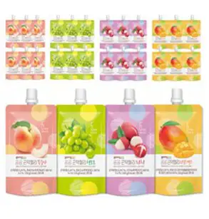 곰곰 곤약젤리 후르츠 패키지 28팩 복숭아 150g x 7p + 와일드 망고 150g x 7p + 청포도 150g x 7p + 리치 150g x 7p, 28입