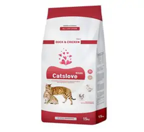 캣츠러브 전연령 오리 닭고기 고양이 건식사료, 15kg