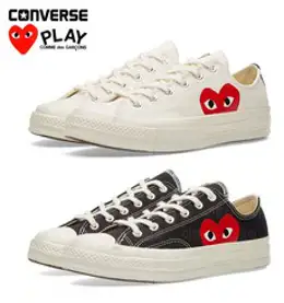 꼼데가르송 컨버스 척테일러 로우 여성 남자 커플 운동화 신발 스니커즈