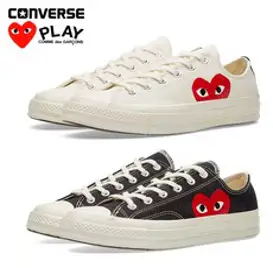 꼼데가르송 컨버스 척테일러 로우 여성 남자 커플 운동화 신발 스니커즈