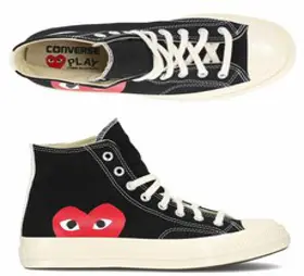 꼼데가르송 컨버스 척테일러 P1K112 BLACK u 하이탑 스니커즈
