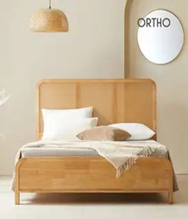 올쏘 진저 라탄 원목 퀸침대 프레임 Q, 내추럴