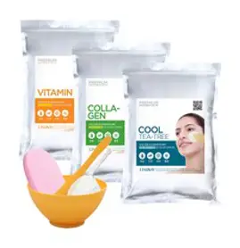 린제이 모델링팩 에스테틱 피부관리샵용 1kg, 비타민팩도구세트, 1개, 1개