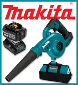 마끼다 송풍기 충전 무선 브로워 속도조절 낙엽청소기 캠핑 제설 DUB185 세트, 01) 송풍기+PL 4A배터리+미니충전기+마끼다실속툴백, 1세트