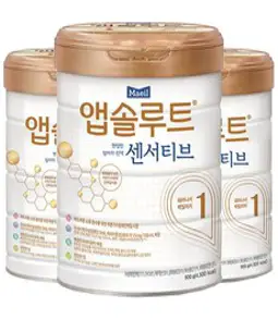 앱솔루트 센서티브 분유 1단계, 900g, 3개