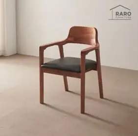 라로퍼니처 발렌시 참죽나무 원목 식탁 의자 카페 인테리어 체어, 단품, 1개