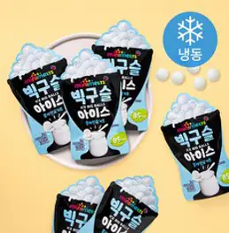 미니멜츠 빅구슬 아이스 플레인요거트 (냉동), 72g, 6개입